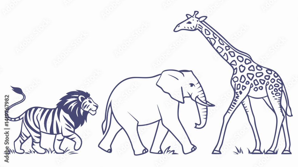 Obraz premium giraffe vector illustration