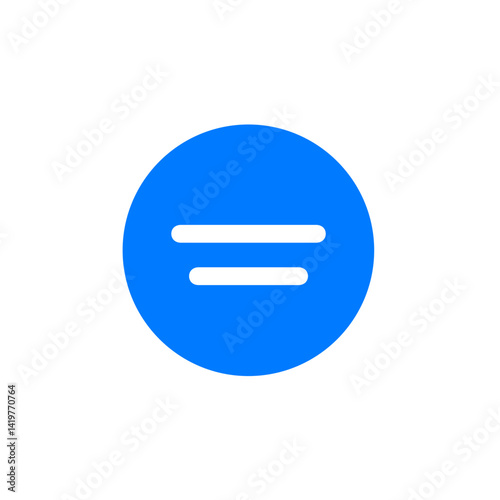 Equals Sign Circle Icon
