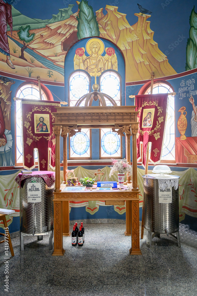 Novi Sad, Serbia - March 29, 2025: Church of the Holy Prophet Elijah on Misheluk(serbian: Crkva Svetog Ilije na Mišeluku) in Novi Sad.