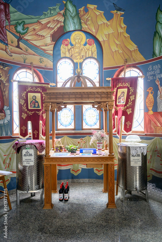 Obraz na płótnie Novi Sad, Serbia - March 29, 2025: Church of the Holy Prophet Elijah on Misheluk(serbian: Crkva Svetog Ilije na Mišeluku) in Novi Sad. w salonie