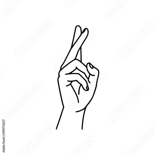 Christian blessing gesture outline icon on transparent background  