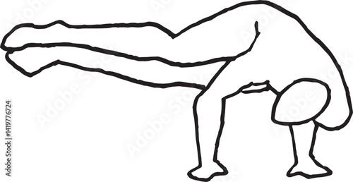 yoga-pose-Parsva Bakasana-Side Crow,-illustration