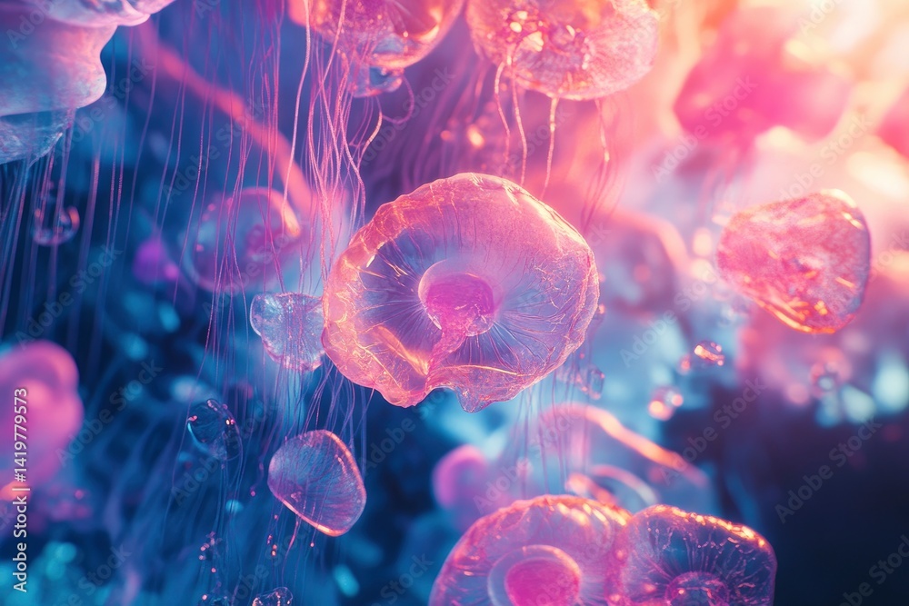 Cell Structure Close-up - Microscopic Biology Image
