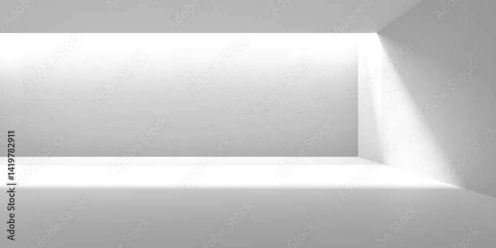 Minimalist architectural space with soft light and shadow accents. 3d render Minimalist architectural space with soft light and shadow accents. 3d render