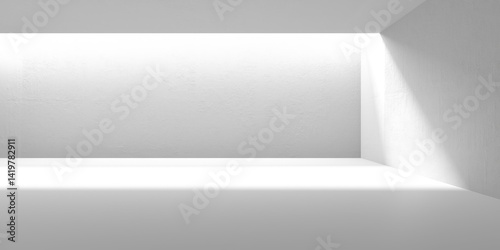 Wallpaper Mural Minimalist architectural space with soft light and shadow accents. 3d render Torontodigital.ca