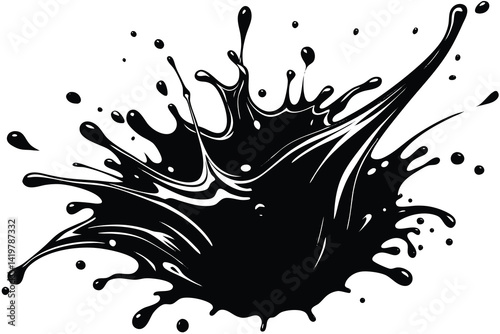 Water splash vector icon .Black vector icon isolated on white background water splash.