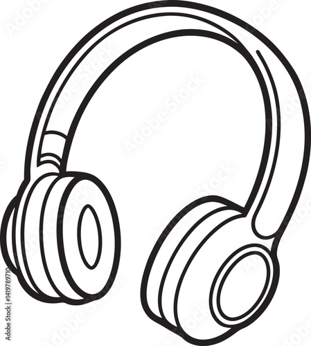 headphones on white background