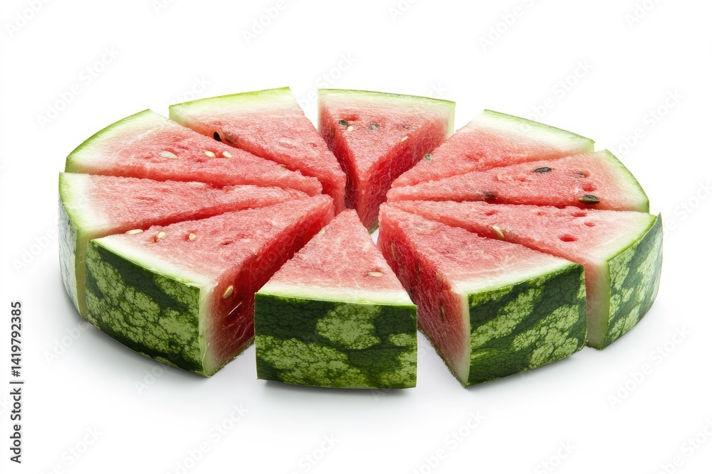 Watermelon Slices Arranged in Circle Watermelon Slices Arranged in Circle