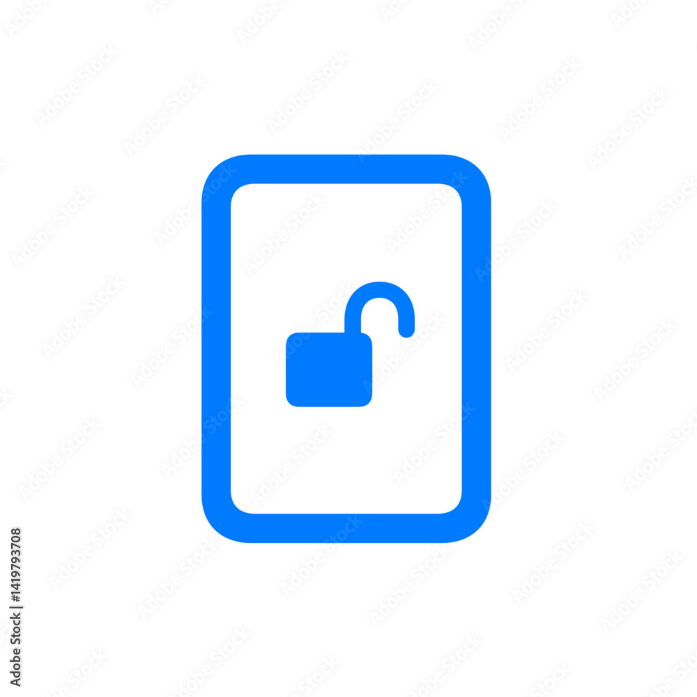 Unlocked iPad Icon Unlocked iPad Icon