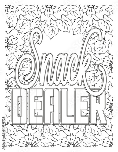 Mothers-Day-Quotes-Coloring Pages. hand drawn vector illustration of a happy new year