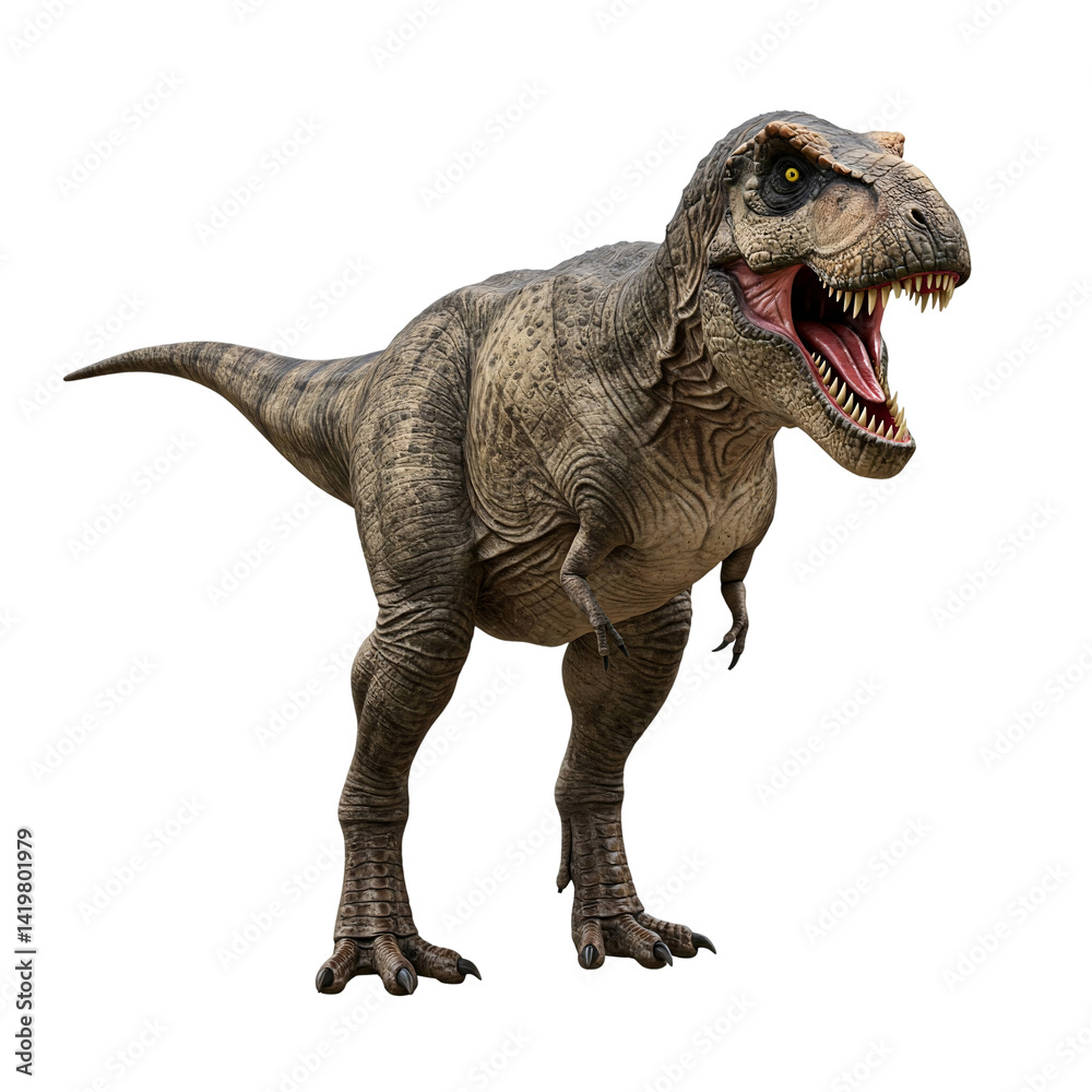 Obraz premium t rex dinosaur isolated on a transparent background 
