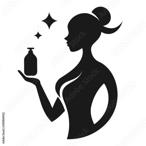 latin woman with shimmering beauty silhouette
