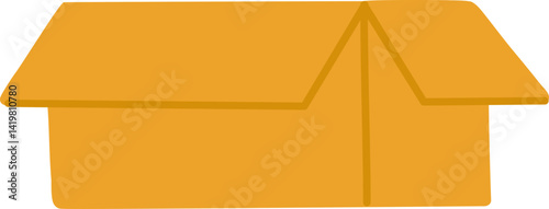 open cardboard paper box icon elements illustration