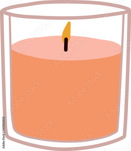 Hygge Paraffin aromatic candles or Burning wax or aroma therapy. Cute hygge home decoration.