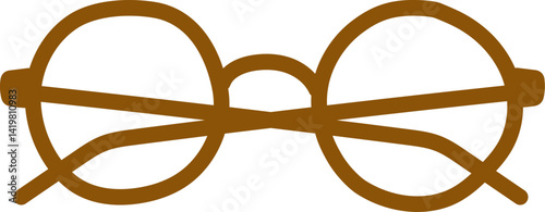 Hand Drawn Vintage Round Glasses