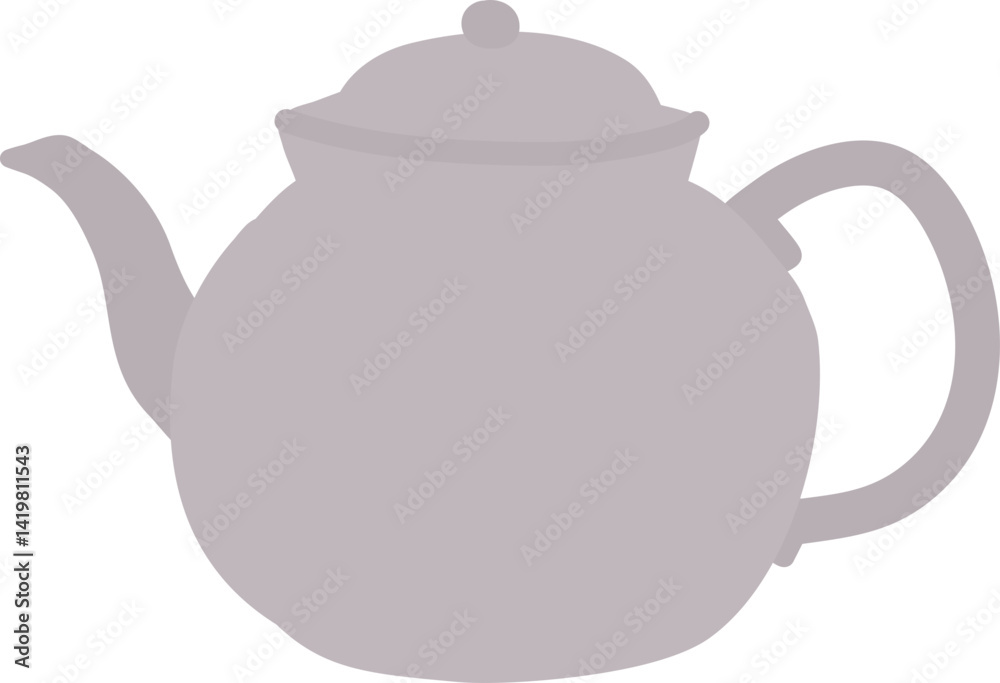 Teapot Fresh brewed teapot. Pour in a cup of tea. Ceramic kettle pattern consisting