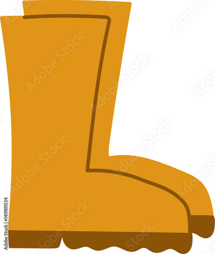 Pair of rubber rain boots rainy weather and autumn mood Season