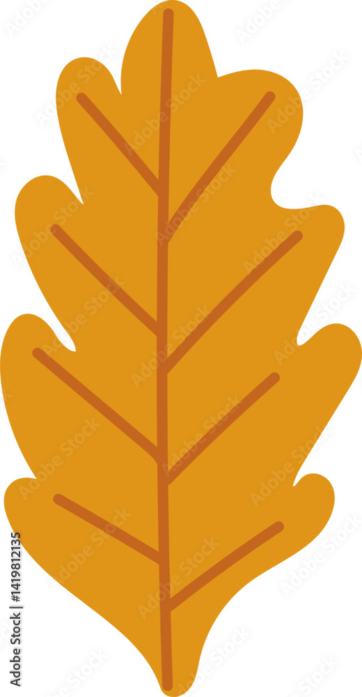 Fototapeta premium Hand Drawn Cute Organic Autumn Branch leaf decoration