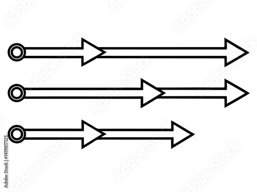 A sleek horizontal info graphic with five arrow-shaped steps, suitable for process visualization and step-by-step guides.