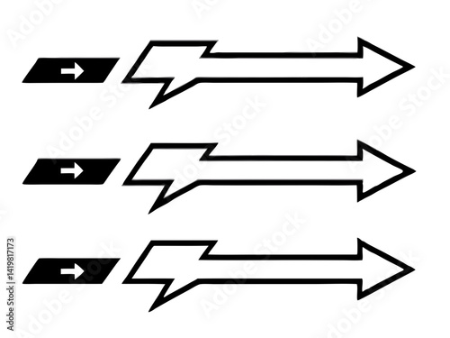 A sleek horizontal info graphic with five arrow-shaped steps, suitable for process visualization and step-by-step guides.