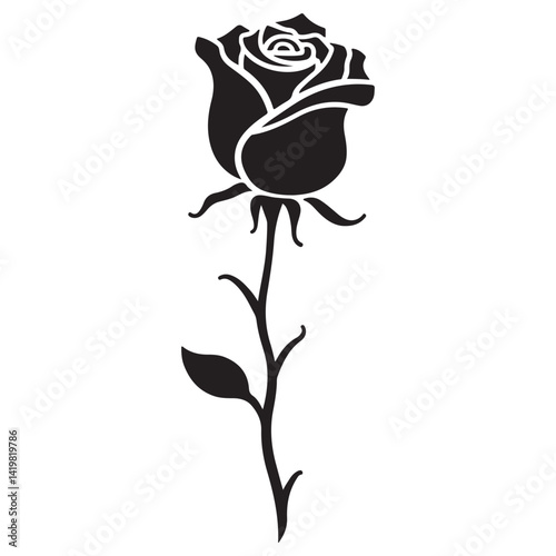 Hand drawing a rose vector . vector illustration eps 10