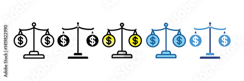 Scale With Dollar  Icon Element For Design