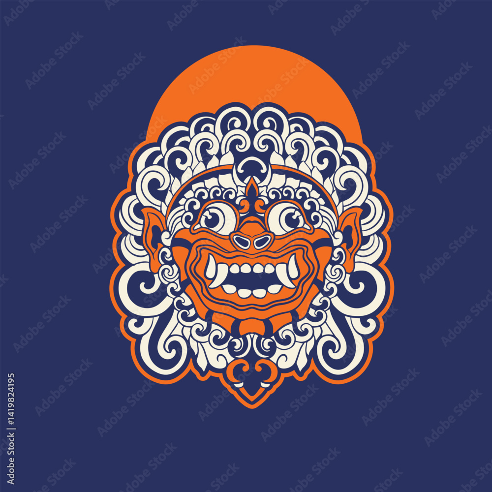 Fototapeta premium Illustration vector graphic of balinese barong,can be used as t-shirt