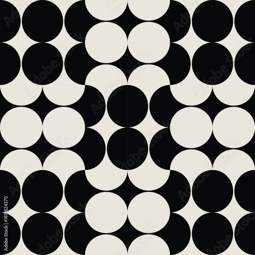 Mid century modern pattern vector. Repeated and decorative design that can be used for packaging, decorating, interior design, wallpapers, and more.