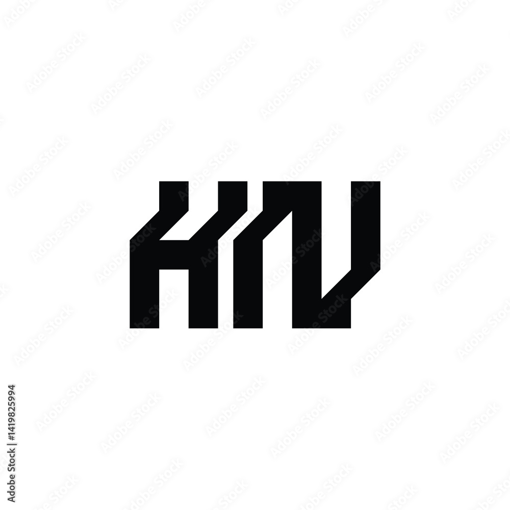 HN monogram logo design letter text name symbol monochrome logotype alphabet character simple logo HN monogram logo design letter text name symbol monochrome logotype alphabet character simple logo