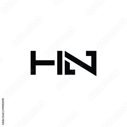 Free Download HN monogram logo design letter text name symbol monochrome logotype alphabet character simple logo - GFXLoad