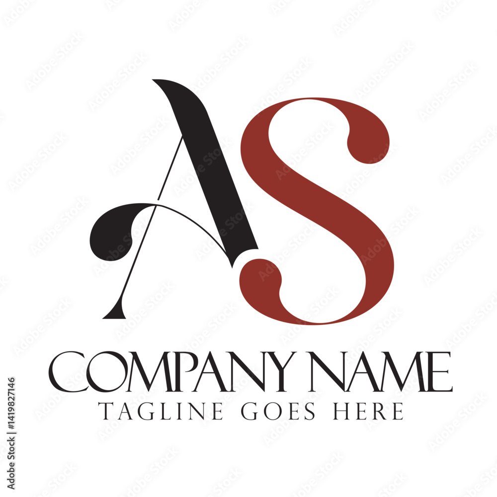 Initial AS or SA creative, modern, and elegant vector logo design templates for a luxury business