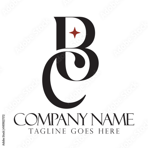 Obraz na płótnie Initial BC or CB creative, modern, and elegant vector logo design templates for a luxury business w salonie
