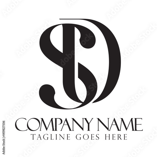 Obraz na płótnie Initial SD or DS creative, modern, and elegant vector logo design templates for a luxury business w salonie