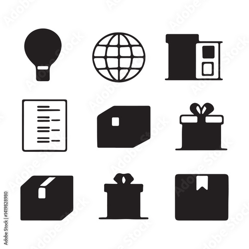 Minimal Vector Icons for Shipping & Delivery.