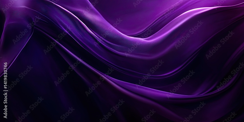 Deep Purple Fabric Drape Abstract Background
