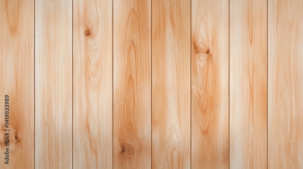 Obraz premium Light birch flat wood pattern with fine grain details, perfect for product mockups