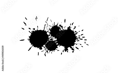Abstract brush stock isolated on transparent PNG file
