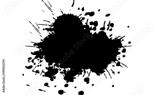 Abstract brush stock isolated on transparent PNG file
