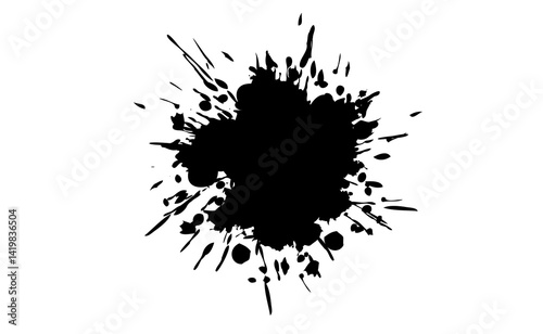 Abstract brush stock isolated on transparent PNG file
