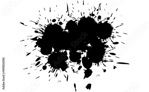 Abstract brush stock isolated on transparent PNG file
