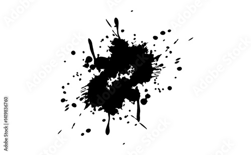 Abstract brush stock isolated on transparent PNG file
