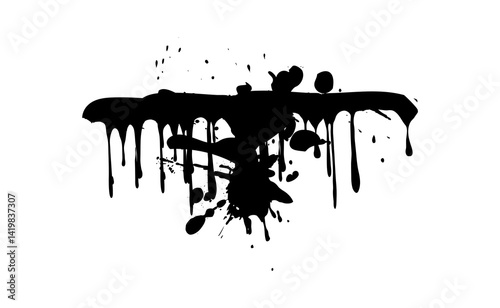 Abstract brush stock isolated on transparent PNG file
