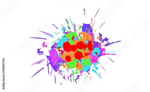 Abstract brush stock isolated on transparent PNG file
