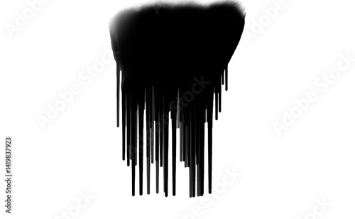 Abstract brush stock isolated on transparent PNG file

