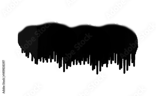 Abstract brush stock isolated on transparent PNG file
