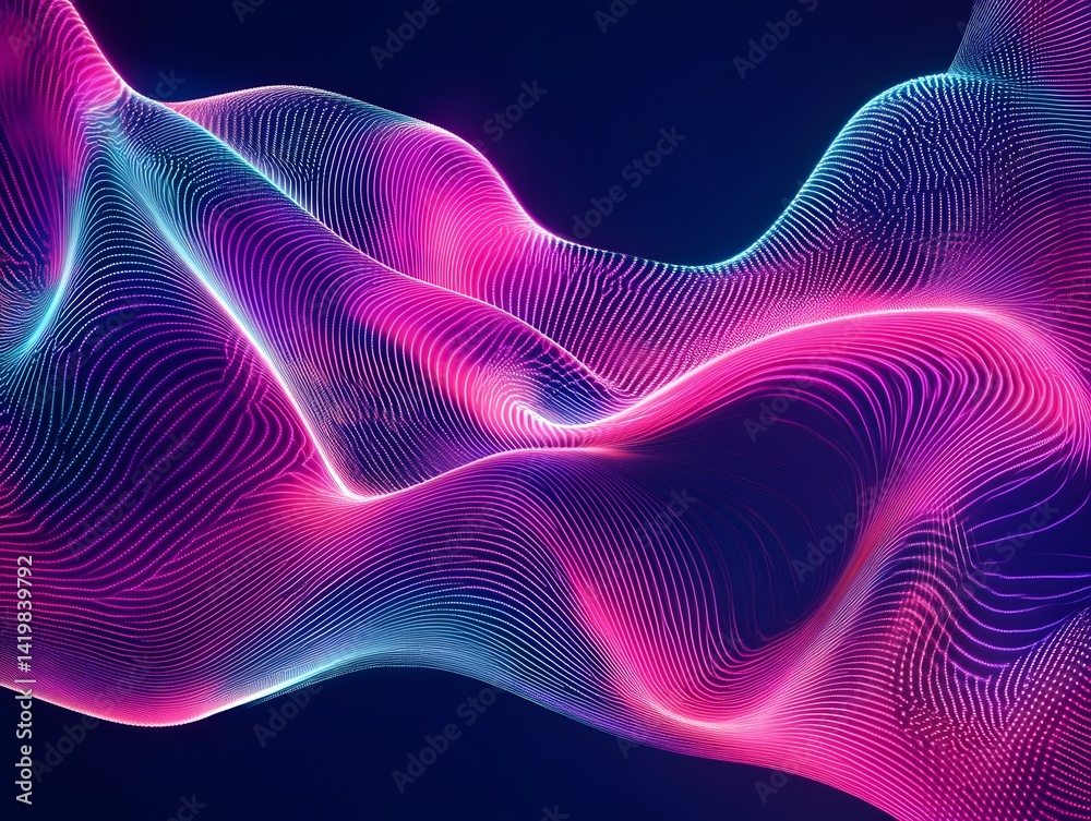 Dynamic abstract representation of flowing energy fields. Dynamic abstract representation of flowing energy fields.