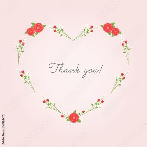 Mothers Day Flower card template