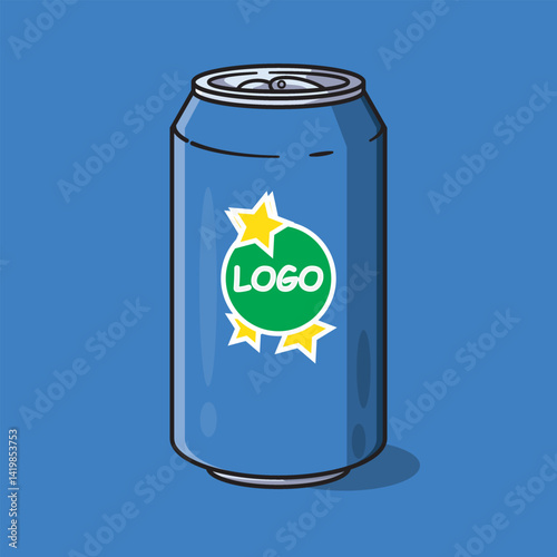 aluminium can icon. soda can doodle hand drawn icon. Outline drawing soda can line clipart symbol