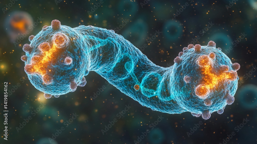 Obraz premium 3D rendering of dendritic cells and macrophage cells attacking cancer cell in human body, microscopic view of malignant tumor cells for medical research, oncology, health science, immunotherapy