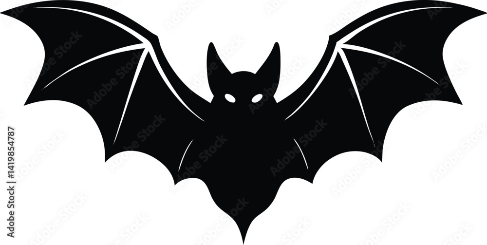 bat with wings silhouette vector icon, flying halloween bat silhouette with extended wing symbol, bat illustration, bat and bats, bat on white background. bat with wings silhouette vector icon, flying halloween bat silhouette with extended wing symbol, bat illustration, bat and bats, bat on white background.